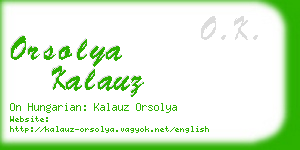 orsolya kalauz business card